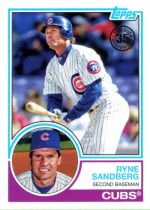 1983 Topps insert
#83-1 Ryne Sandberg 2018 Topps, 1983 Topps insert #83-1 Ryne Sandberg