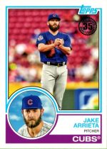 1983 Topps insert
#83-21 Jake Arrieta 2018 Topps, 1983 Topps insert #83-21 Jake Arrieta