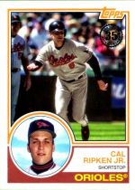 1983 Topps insert
#83-39 Cal Ripken Jr 2018 Topps, 1983 Topps insert #83-39 Cal Ripken Jr