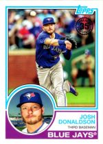 1983 Topps insert
#83-45 Josh Donaldson 2018 Topps, 1983 Topps insert #83-45 Josh Donaldson