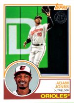 1983 Topps insert
#83-73 Adam Jones 2018 Topps, 1983 Topps insert #83-73 Adam Jones