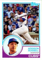 1983 Topps insert
#83-99 Addison Russell 2018 Topps, 1983 Topps insert #83-99 Addison Russell